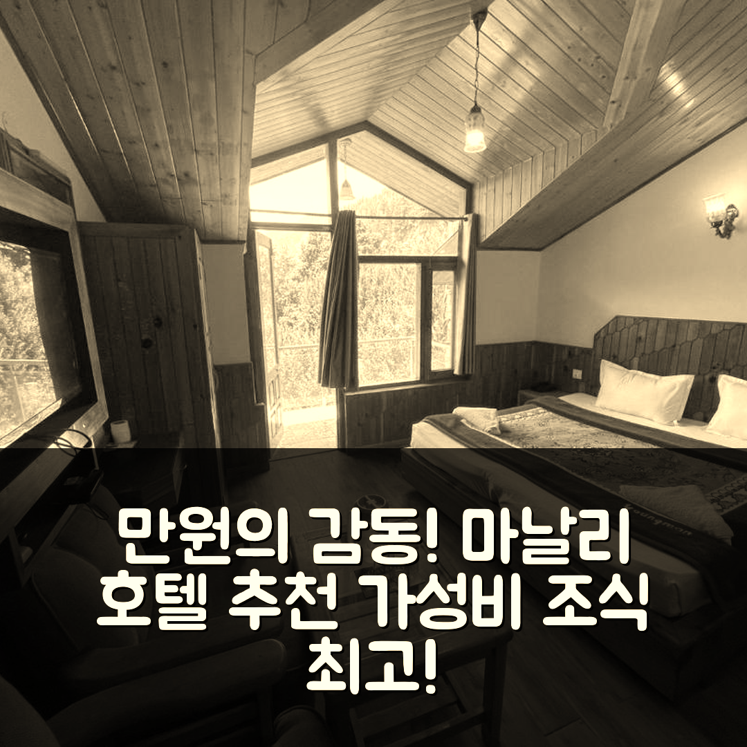 마날리 숙소 여행 호텔 추천 남아스테 인 비아스 밸리 | 가성비와 조식이 뛰어난 5가지 장점