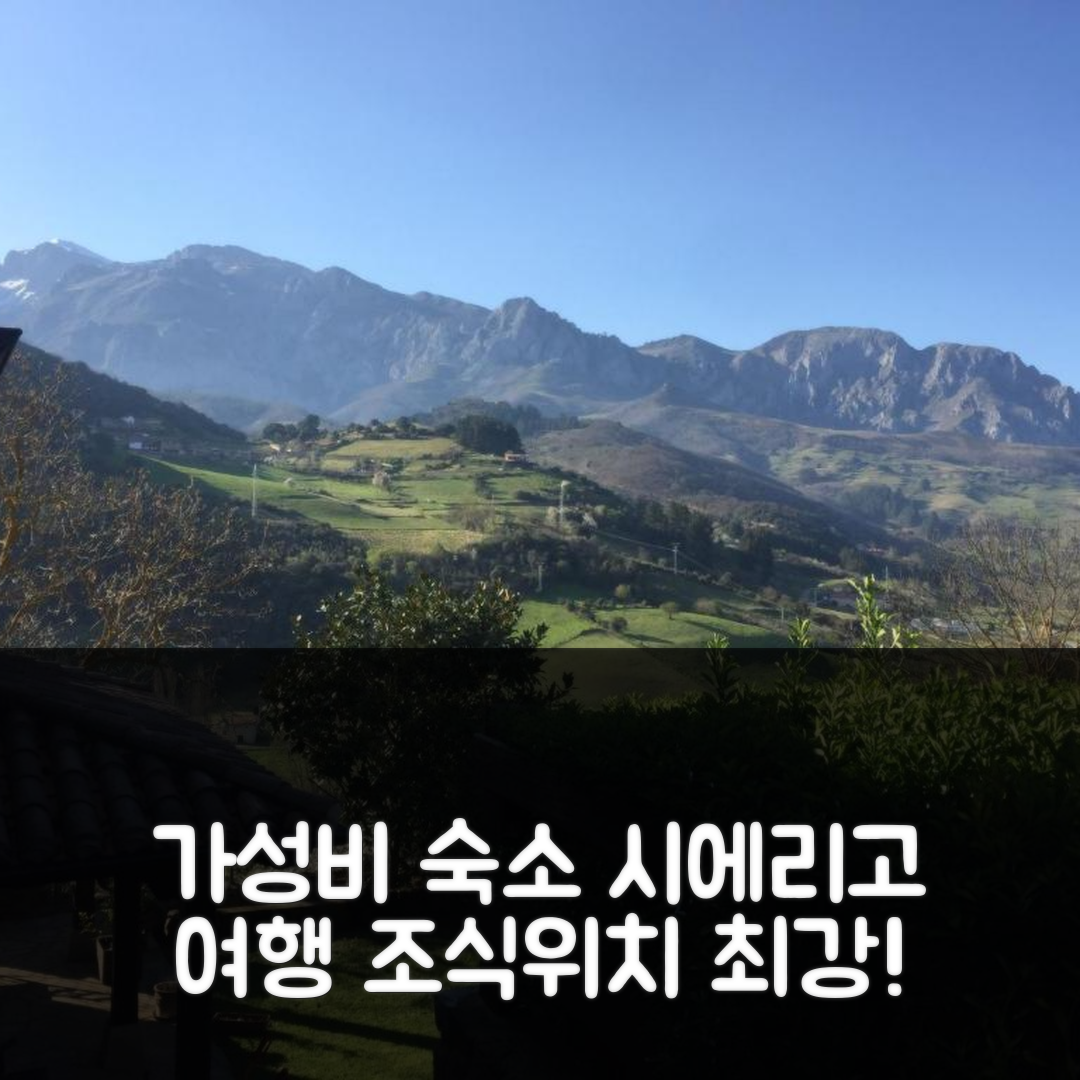 시에리고 데 리에바나 숙소 여행 호텔 추천 미라도르 데 피코스 | 가성비 뛰어난 조식과 위치 정보 5가지