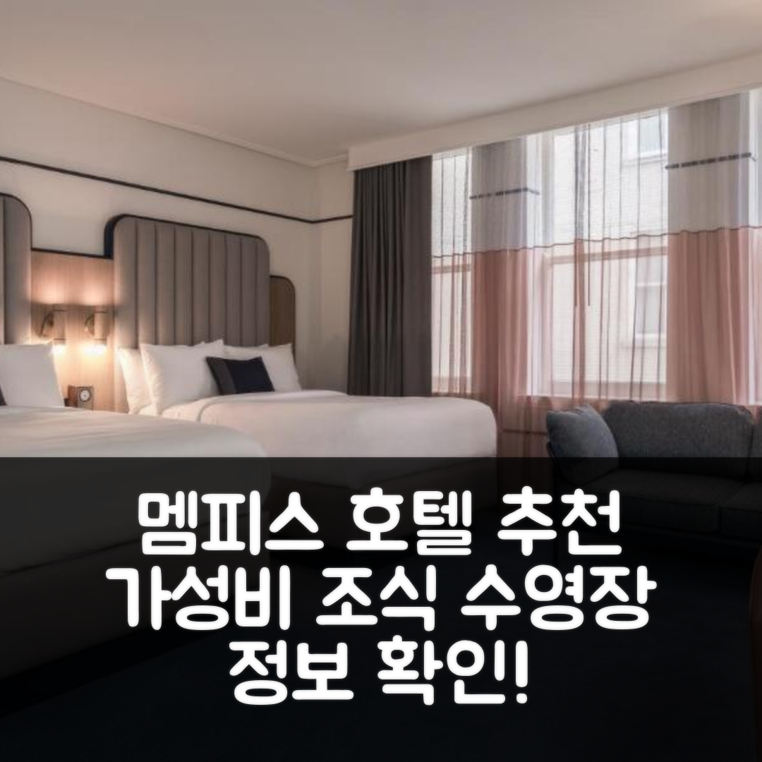 멤피스 숙소 여행 호텔 추천 더 후 호텔 | 가성비와 조식, 수영장 정보 5가지