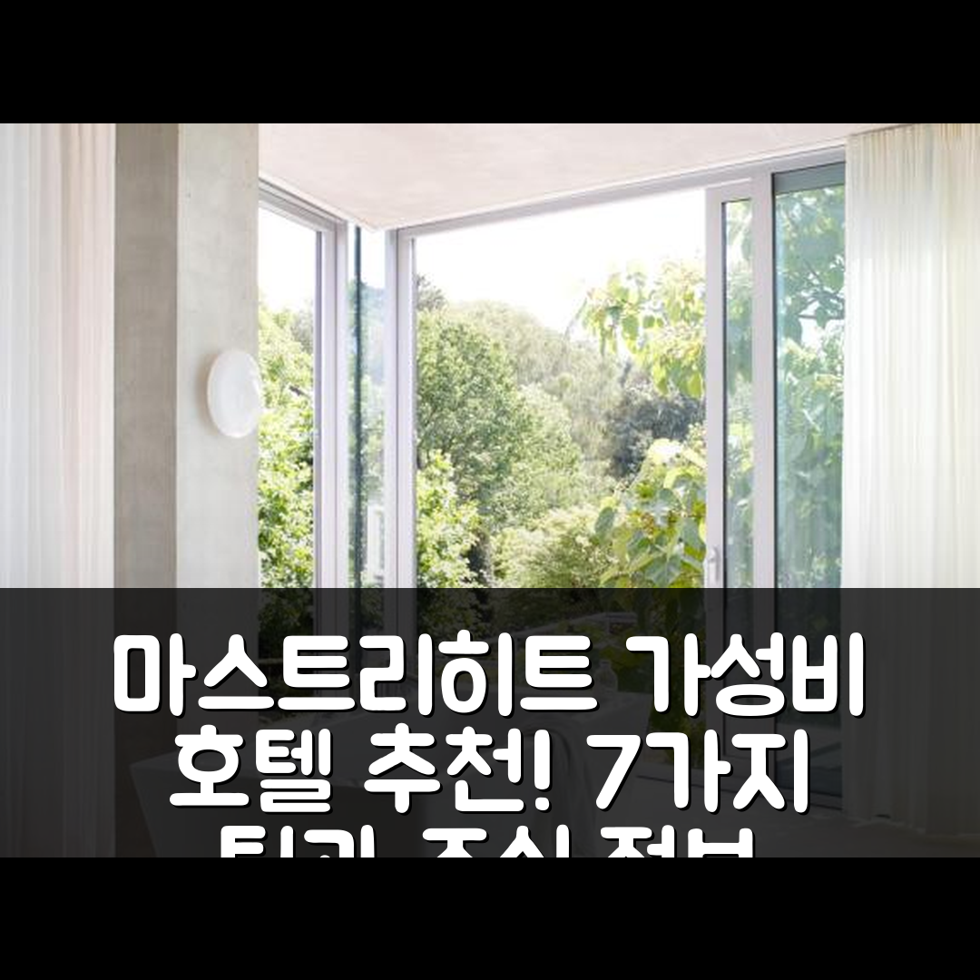 마스트리히트 숙소 여행 호텔 추천 에이치 하우스 아키텍처 레지던스 | 가성비 뛰어난 조식과 위치 정보 7가지 팁