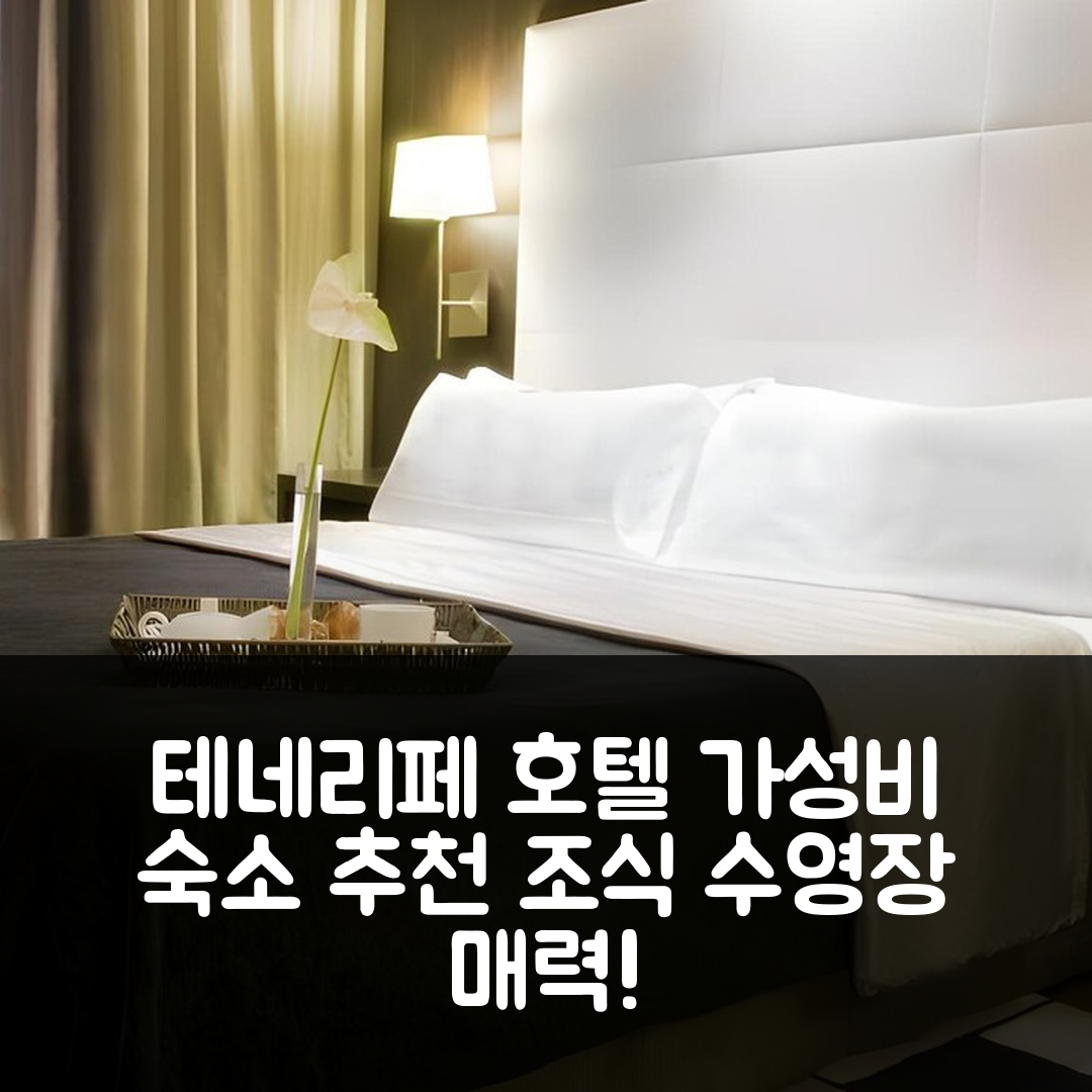 테네리페 숙소 여행 호텔 추천 호텔 타부리엔테 S.C. 테네리페 | 조식과 수영장이 매력적인 가성비 좋은 5가지 팁
